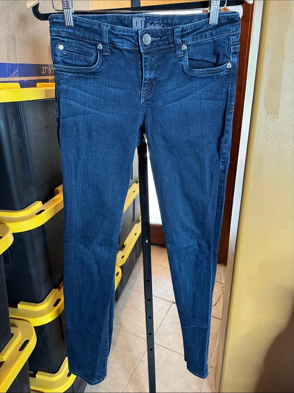 Kut From The Kloth Diana Mid Rise Relaxed Skinny Jeans Dark Wash Size 4 - Picture 4 of 10